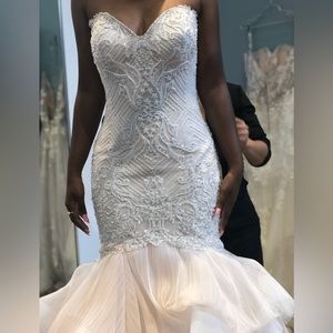 Allure Wedding Dress, Size 6, Added Bustle